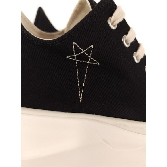 Rick Owens DRKSHDW Pentagram Embroidery Abstract Low Sneaks NEW Size 39 W9 M6 - Picture 13 of 16